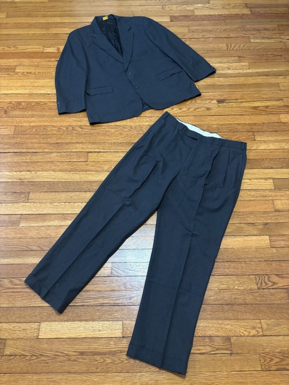 Brooks Brothers Brooksease Mens Suit Sz 46R Blazer Jacket 40x31 Gray Dress Pants